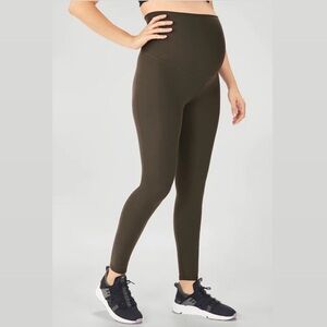 Fabletics High-Waisted PureLuxe Maternity Legging - Army - Size S